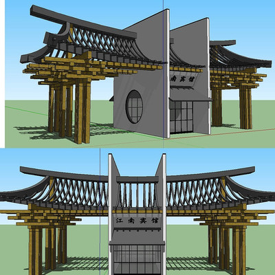 ��ʽ�����Ų�ͼ��ʦsketchupģ�� ����