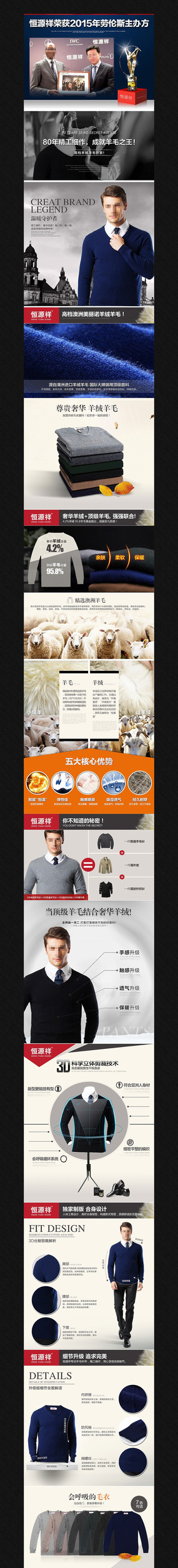 �Ա���װ��֯��ë������ҳ����ͼģ�� PSD