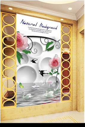 �Һ͸���3D����õ�廨���ر���ǽ PSD