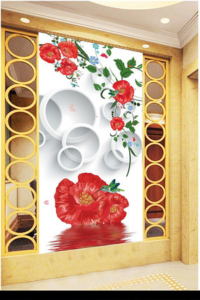 3D����õ�廨���ر���ǽ PSD