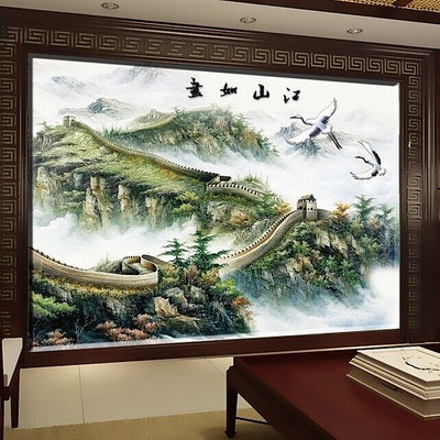 ���ﳤ�ǽ�ɽ�续���ӱ���ǽ PSD