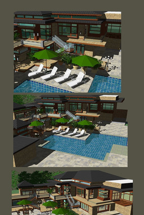 ŷʽ������¶�쳡��SUģ�� skp