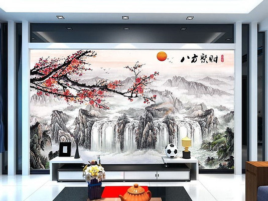 �˷��۲�ɽˮ�����ӱ���ǽ PSD