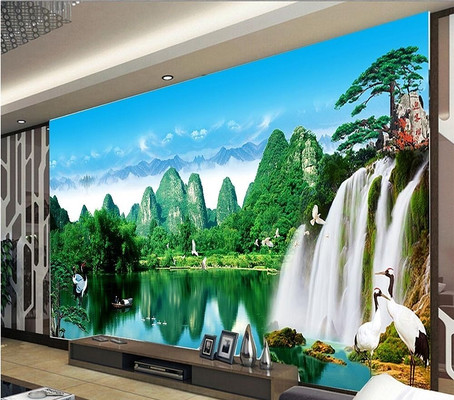 ����ӭ����ɽˮ���ӱ���ǽ PSD