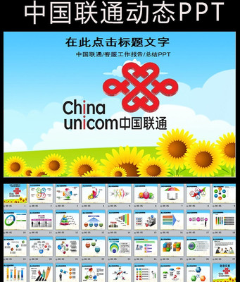 �й���ͨ�ͻ��������ܽ�PPTģ�� pptx