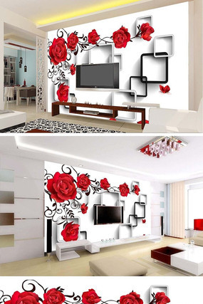 ������ɫõ�廨3D���ӱ���ǽ PSD