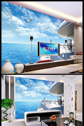 3DΨ���ռ亣�����ӱ���ǽ PSD