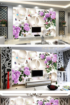 ��������ĵ������3D���ӱ���ǽ PSD