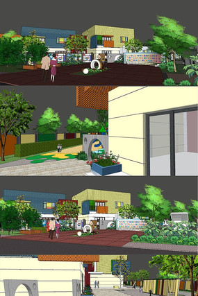 �׶�԰����SUģ����� skp