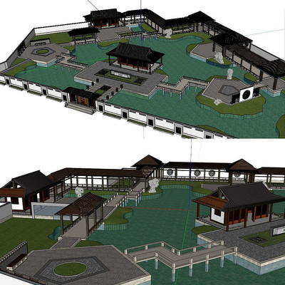 �Ž���Ժ��ͥԺ��ͼ��ʦSUģ�� skp