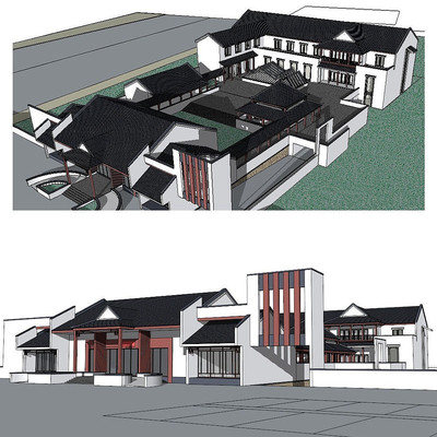 ��ʽ��լԺ�ĺ�Ժ��ͼ��ʦSUģ�� skp