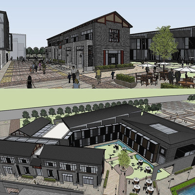 ��ʽ��ҵ�־��佨����ͼ��ʦģ�� skp