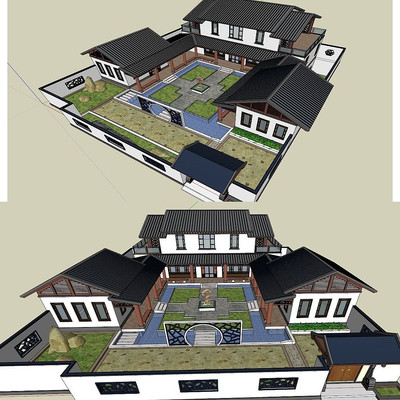 ��ʽ�ĺ�Ժ��ͼ��ʦSUģ�� skp