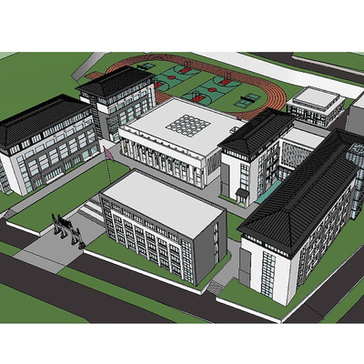 ��ʽУ԰������ͼ��ʦģ�� skp