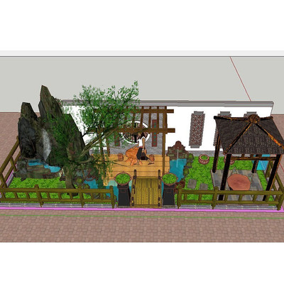 ͥԺ����SketchUp��ͼ��ʦģ�� skp