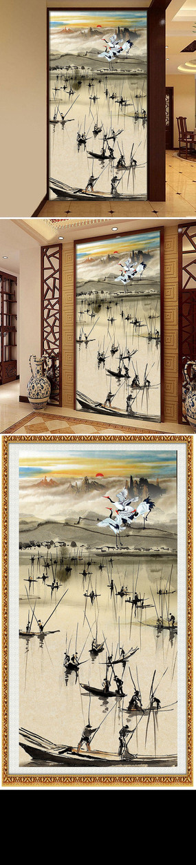 �����羰���ر��� PSD