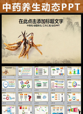 ��ҩ�����Ĳ�ppt��̬ģ�� pptx