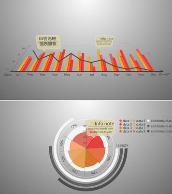 ��ҵͼ�����ݷ�����ƵAEģ�� aep