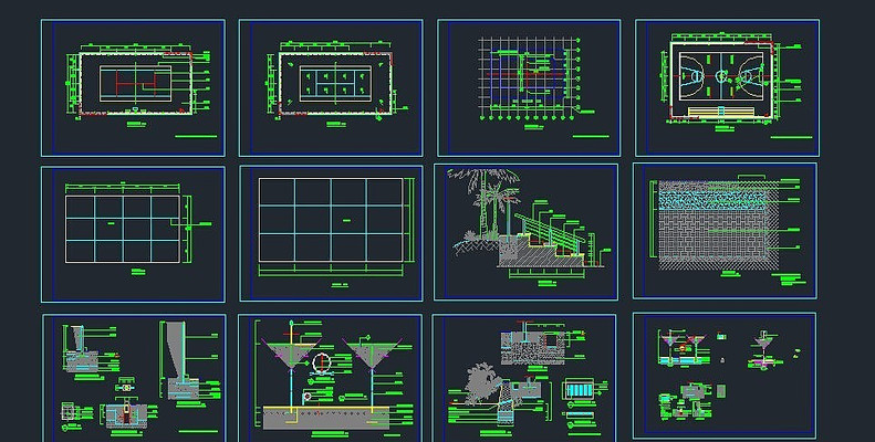 �˶�����cadʩ��ͼ dwg