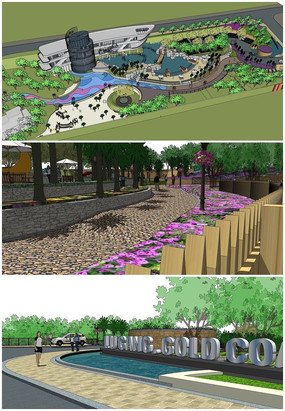 �����ǹ㳡��԰SUģ�� skp