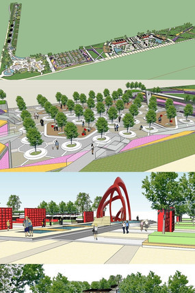 �˾ӹ�԰��ģ�� skp