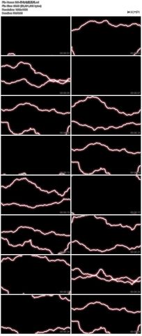 彩色闪电电流上下波动动感光效光影视频素材