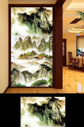 ɽ����ˮ�������ر���ͼ PSD