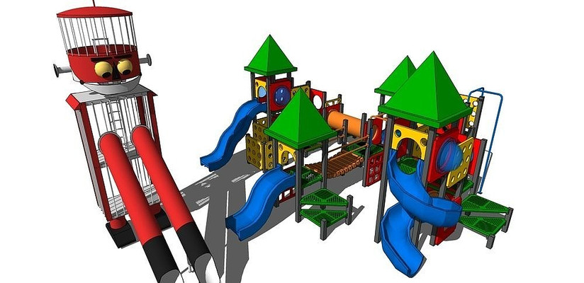 ��ͯ����԰������skpģ�� skp