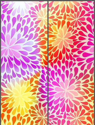 温馨浪漫花纹移门设计 PSD 温馨浪漫花纹移门设计 PSD