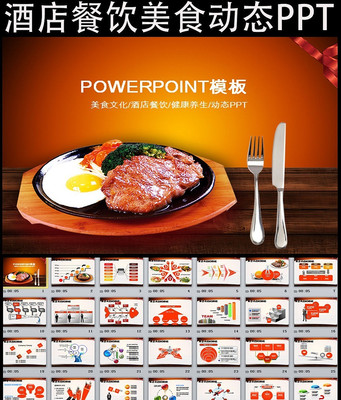 �ߵ��Ƶ���ʳ�����������ţ��PPTģ�� pptx