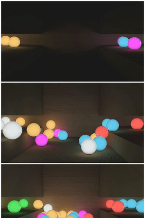 五彩光球滚动视频素材 五彩光球滚动视频素材