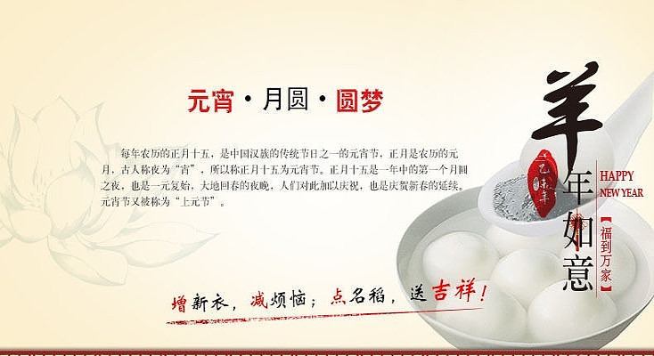网站元宵节banner设计 PSD