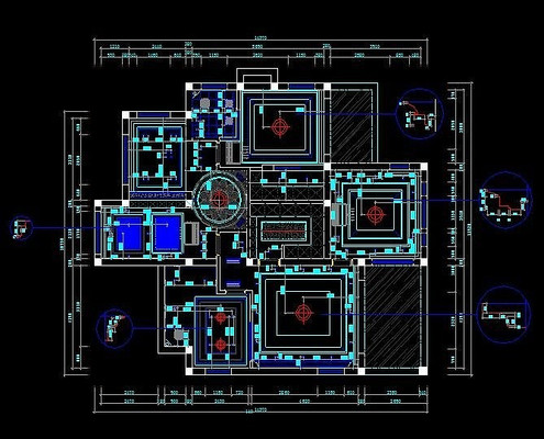 ��������װ�޵ƾ߶�λͼ CAD