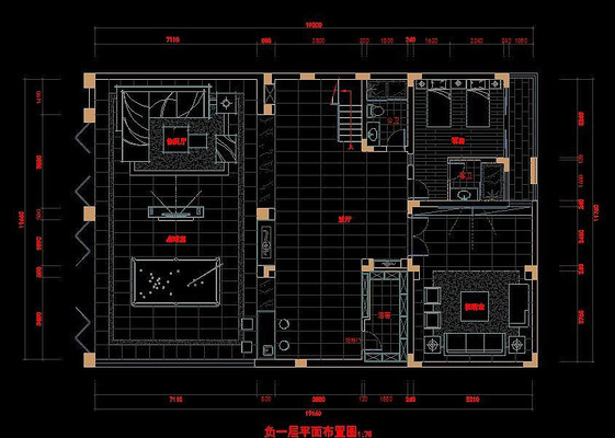 ����װ�޸�һ��ƽ�沼��ͼֽ CAD