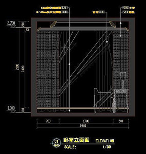 室內臥室立面尺寸圖