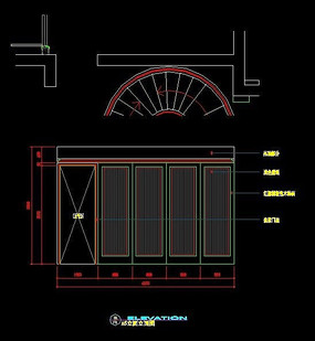 ŷʽ�ŵ���¥��ǽ������ͼ CAD