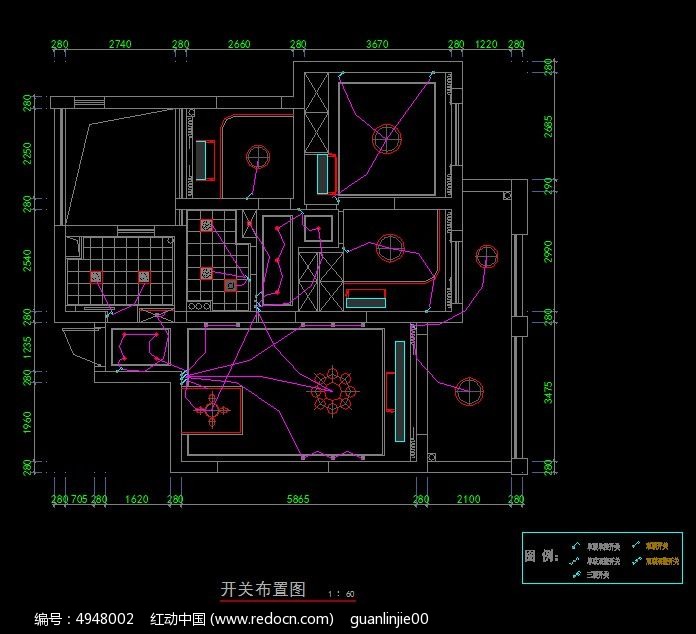 家装开关布置图