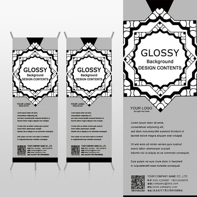 ���»��ƺڰ׸��Ե����̳�Ʒ��Xչ�ܱ���psdģ�� PSD