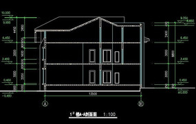 ����ʽ����Ժ1��¥A-A���潨���滮ͼ CAD