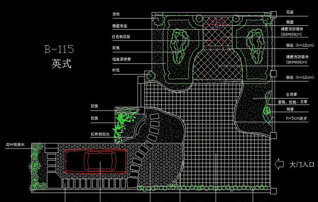 ����ͥԺӢʽ�̻����۲���ͼ CAD