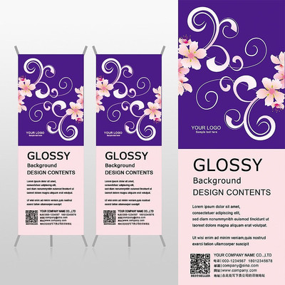 �ۺ�ɫ���������廨���մ���Xչ�ܱ���psdģ�� PSD