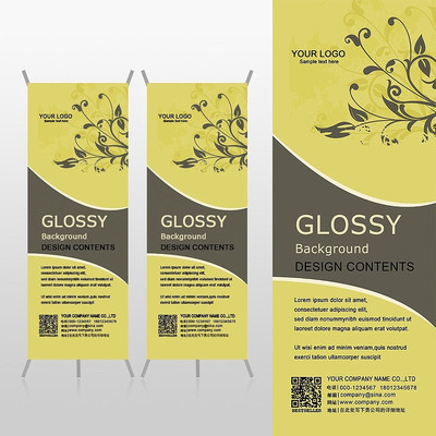 ��ɫֲ��ŵ仨��װ��Xչ�ܱ���psdģ�� PSD