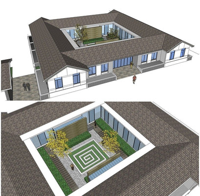 ��ʽ����ͥԺС��԰SUģ�� skp