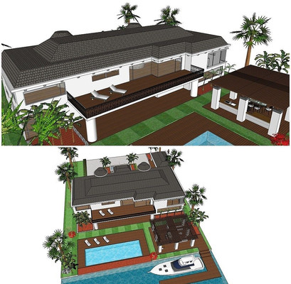 ��ʽ�ŵ����ͥԺС��԰SUģ�� skp