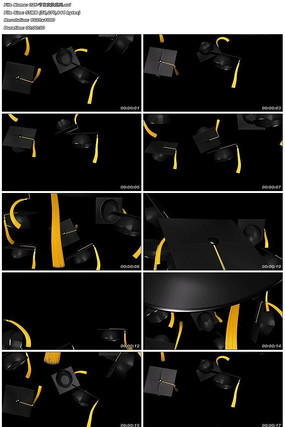 高校动感博士帽视频素材 高校动感博士帽视频素材