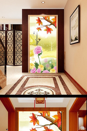 红叶简约画玄关 红叶简约画玄关