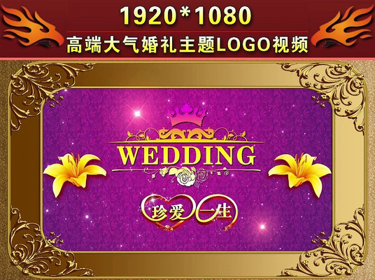 婚礼led大屏幕动态背景视频图片_婚庆视频_编号5216581_红动中国