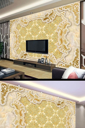 玉雕大理石花纹浮雕背景墙 玉雕大理石花纹浮雕背景墙