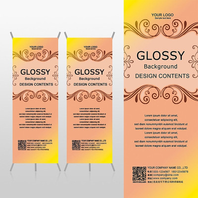 ���Ž���ɫ�й��绨��Xչ�ܱ���psdģ�� PSD