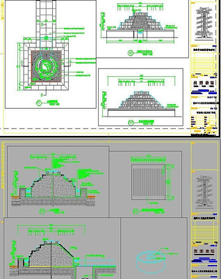 ���Ľ���ʽ��ˮ�����ʩ��ͼCAD�ز� dwg